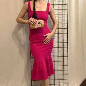 New (tags removed) Lulus size xs pink barbiecore peplum tank top dress